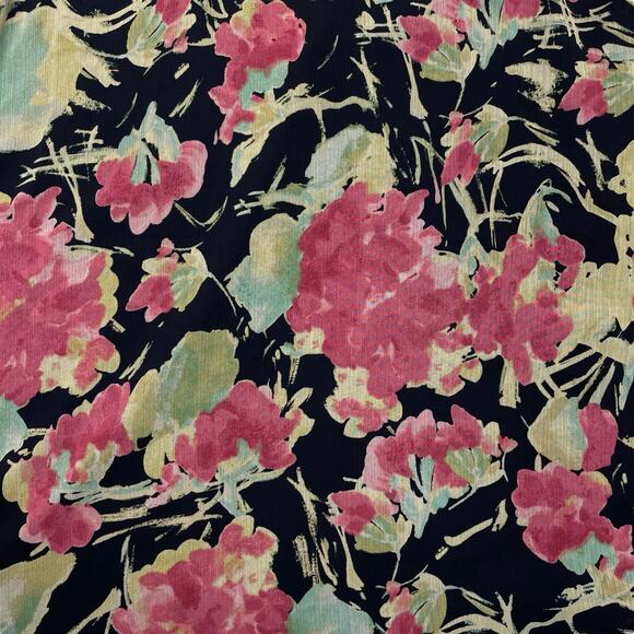 Lauren Ralph Lauren size 0 Floral Print Georgette A-Line Sleeve Midi Dress - Picture 5 of 11